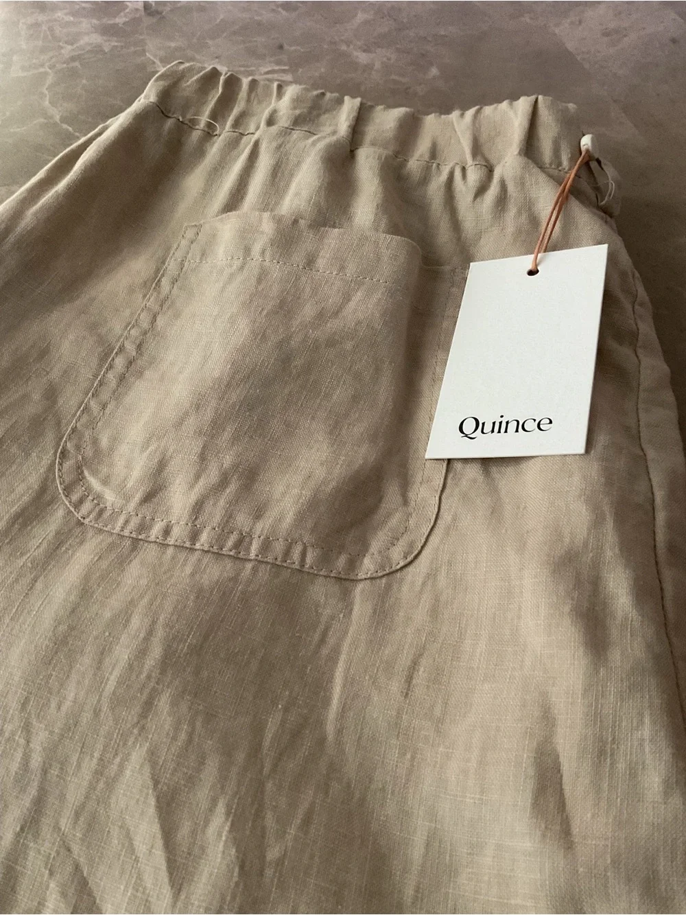 Quince Women's 100% European Linen Tapered Ankle Pants Driftwood M NWT coastal